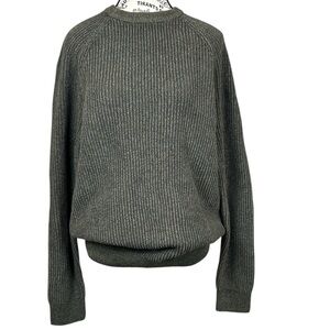 Denver Hayes olive green knit cotton sweater long sleeve pullover‎ large